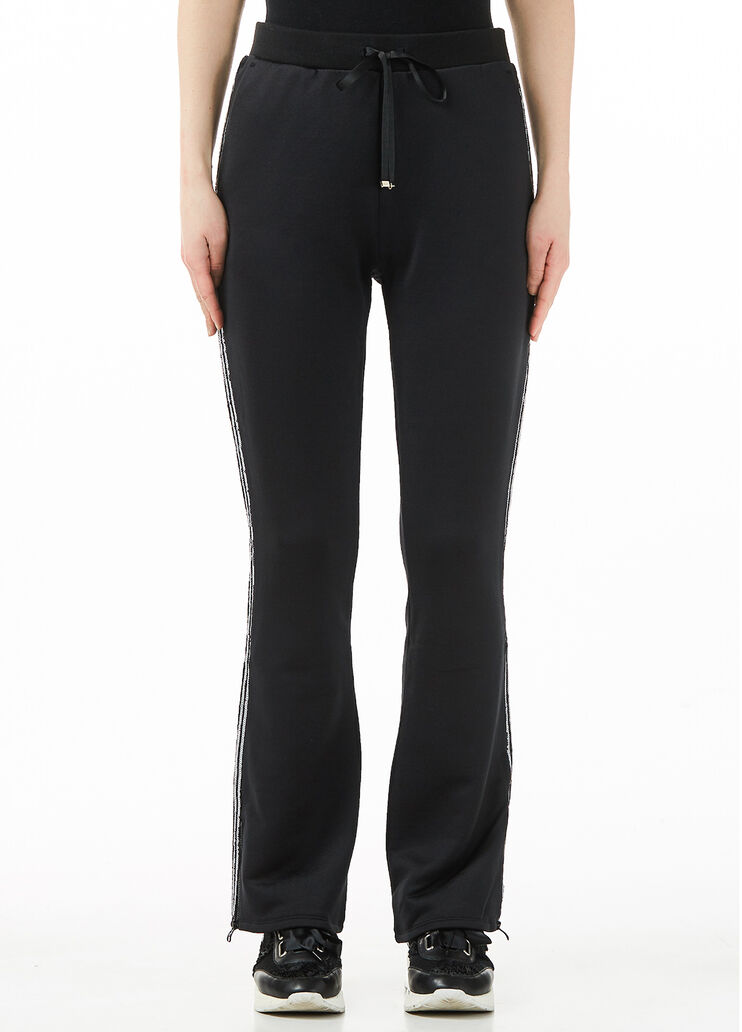 Joggers with logo and zips Black Liu Jo - large image number 0