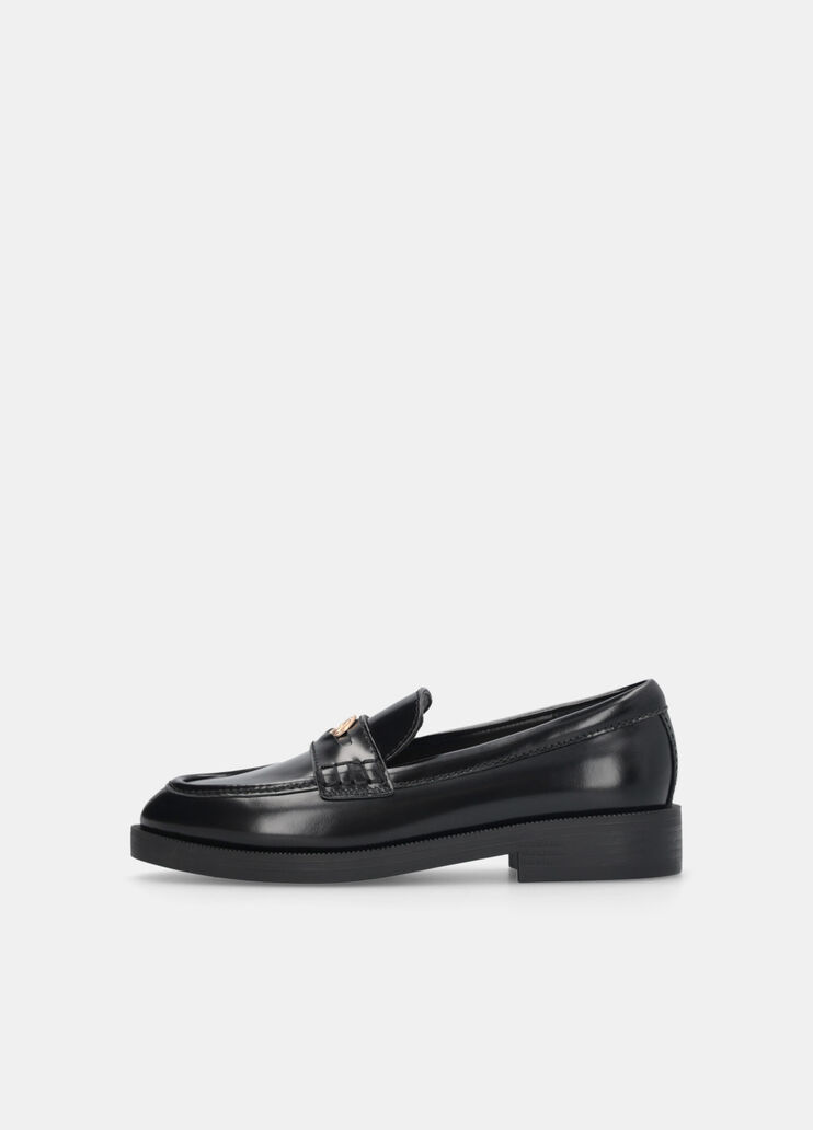 Abraded leather loafers black Liu Jo - large image number 4 Abraded leather loafers black Liu Jo - large image number 4