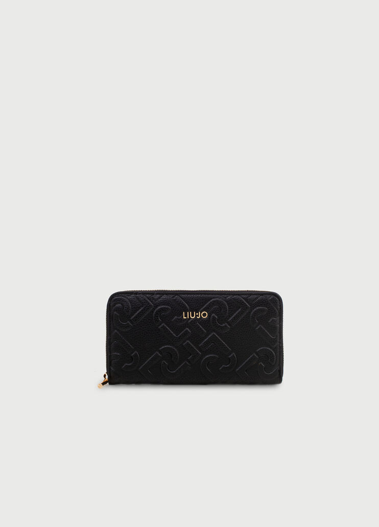 Wallet with logo Black Liu Jo - large image number 0