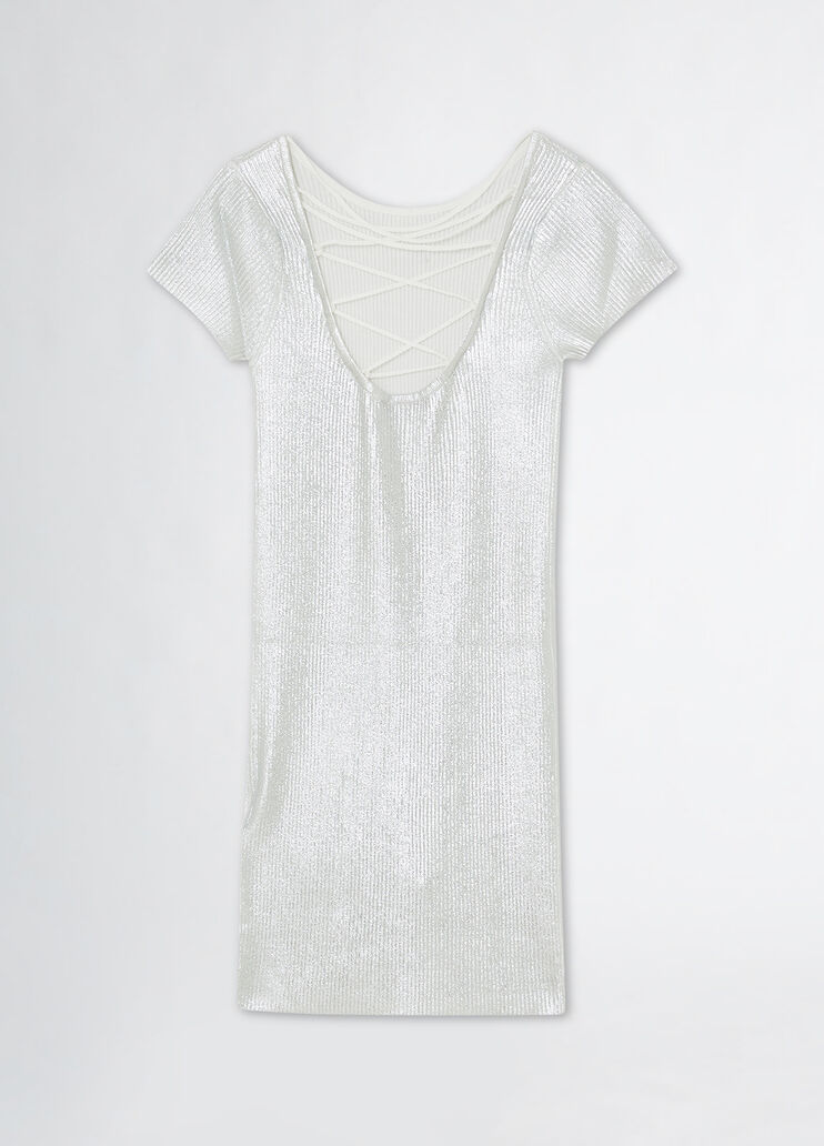Lurex&reg; knit dress silver Liu Jo - medium