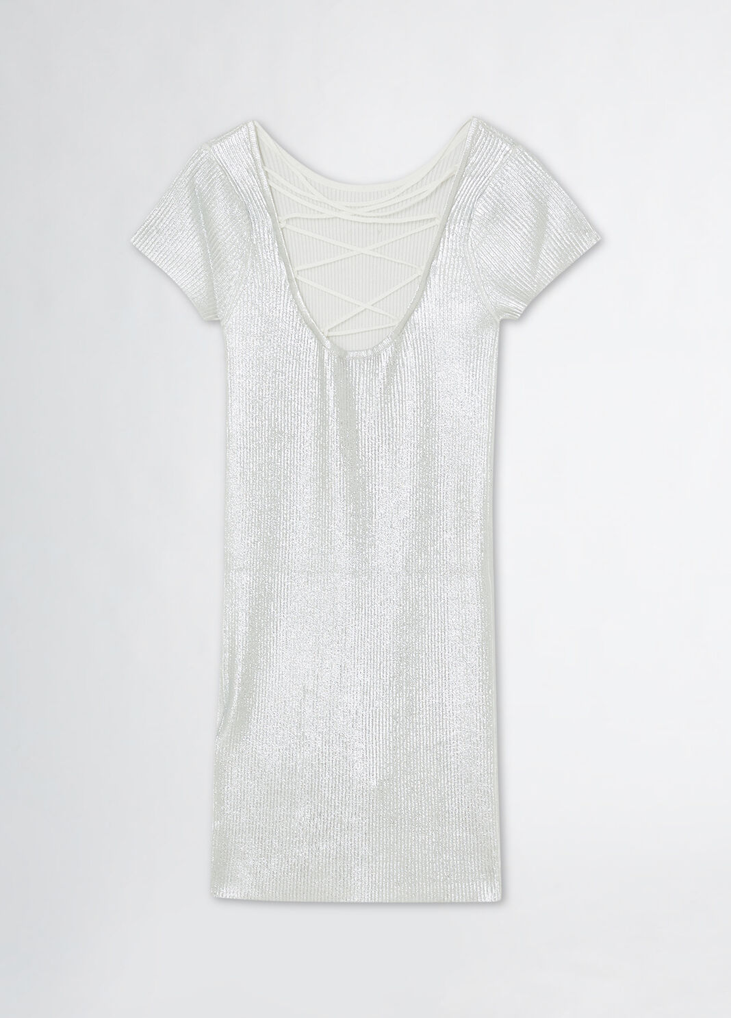 Lurex&reg; knit dress silver Liu Jo - large image number 1
