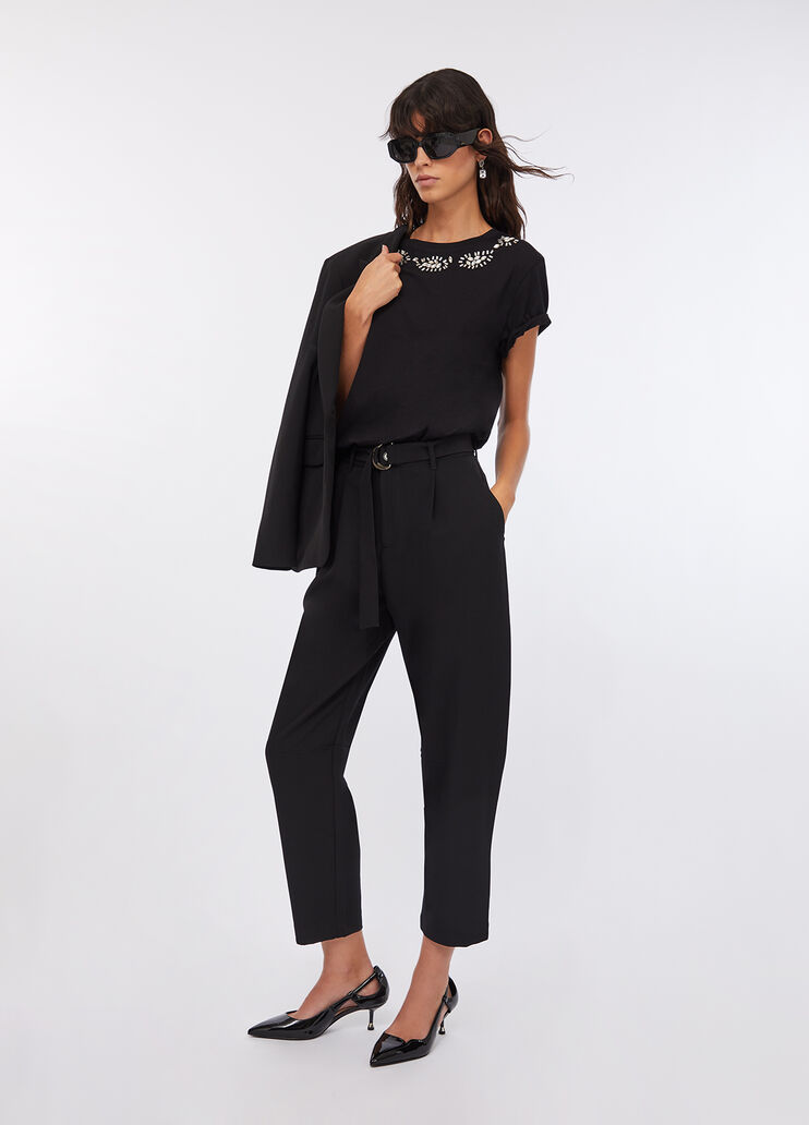 Balloon trousers with darts black Liu Jo - medium Balloon trousers with darts black Liu Jo - medium