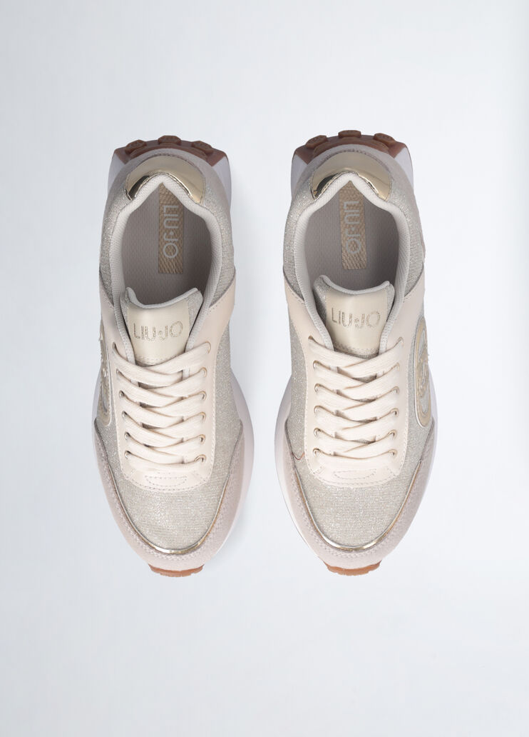 Beige lurex sneakers beige Liu Jo - large image number 7 Beige lurex sneakers beige Liu Jo - large image number 7