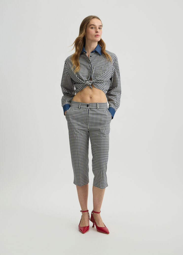 Capri trousers blue/white vichy Liu Jo - medium Capri trousers blue/white vichy Liu Jo - medium