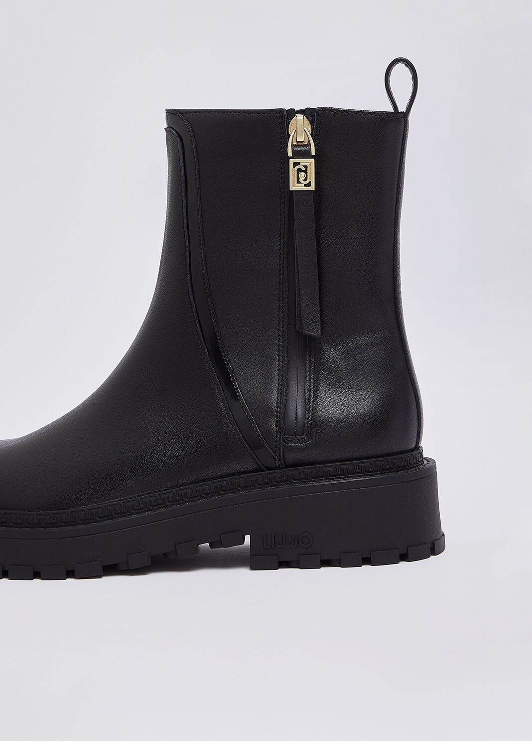 Ankle boots in leather black Liu Jo - large image number 4