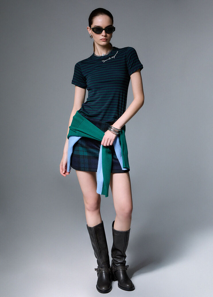 T-shirt with embroidery green and blue Liu Jo - medium