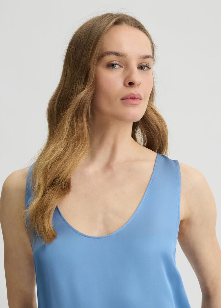 Satin top light blue Liu Jo - large image number 2 Satin top light blue Liu Jo - large image number 2