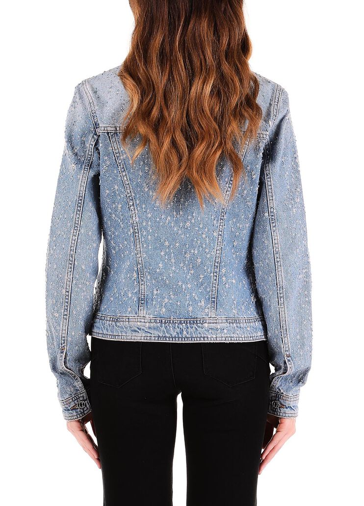 Chaqueta vaquera con strass denim claro Liu Jo - large image number 1 Chaqueta vaquera con strass denim claro Liu Jo - large image number 1