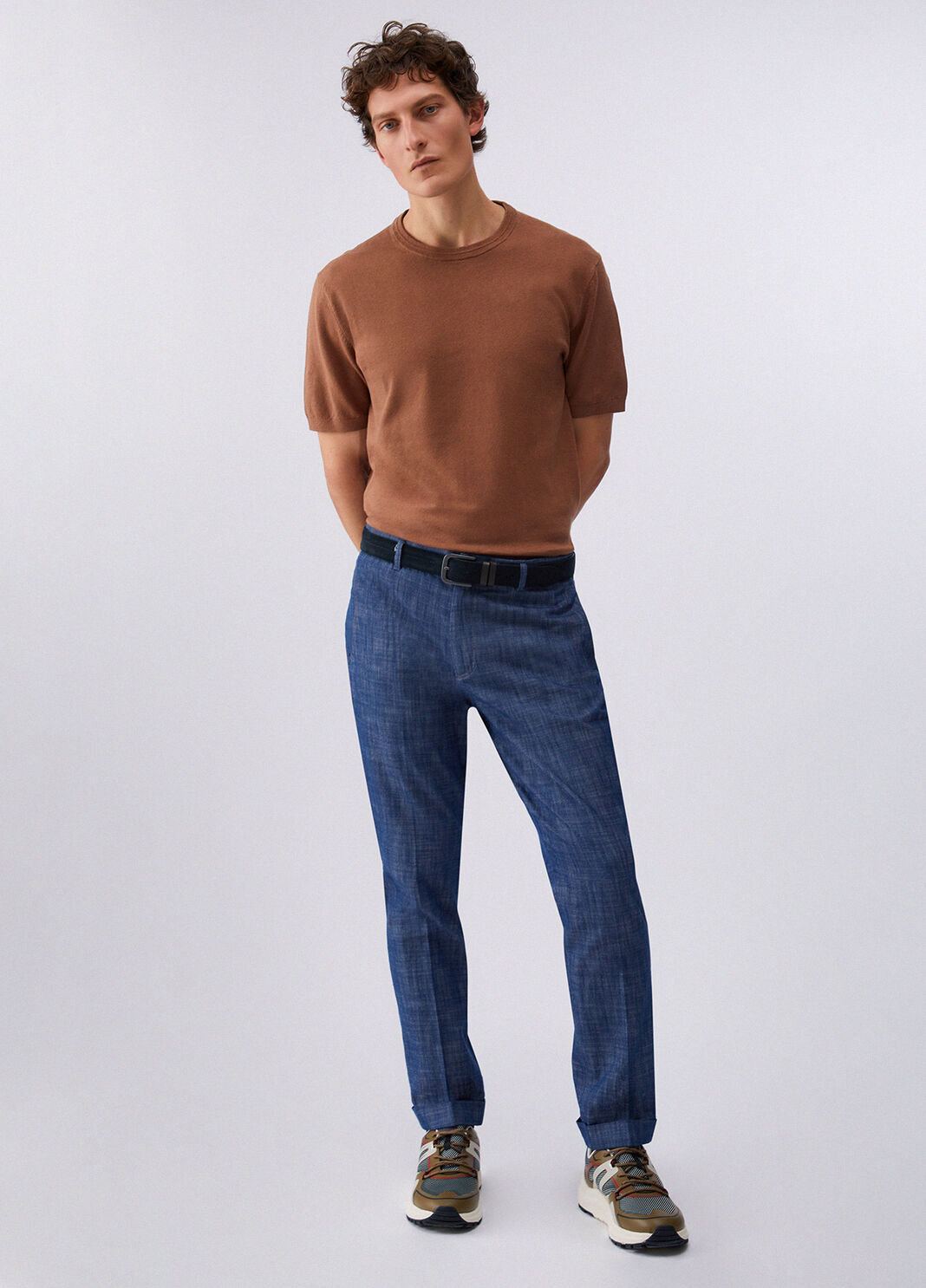 T-shirt in lino e cotone cognac Liu Jo - large image number 5