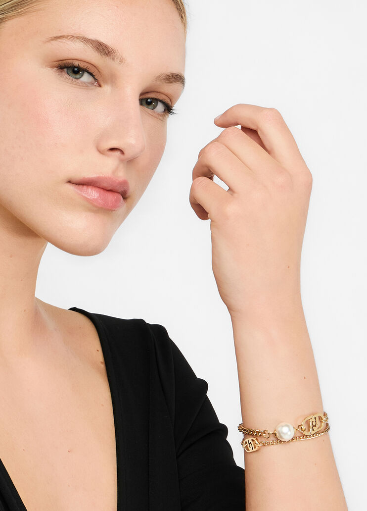 Multi-strand bracelet with pearl gold Liu Jo - large image number 0