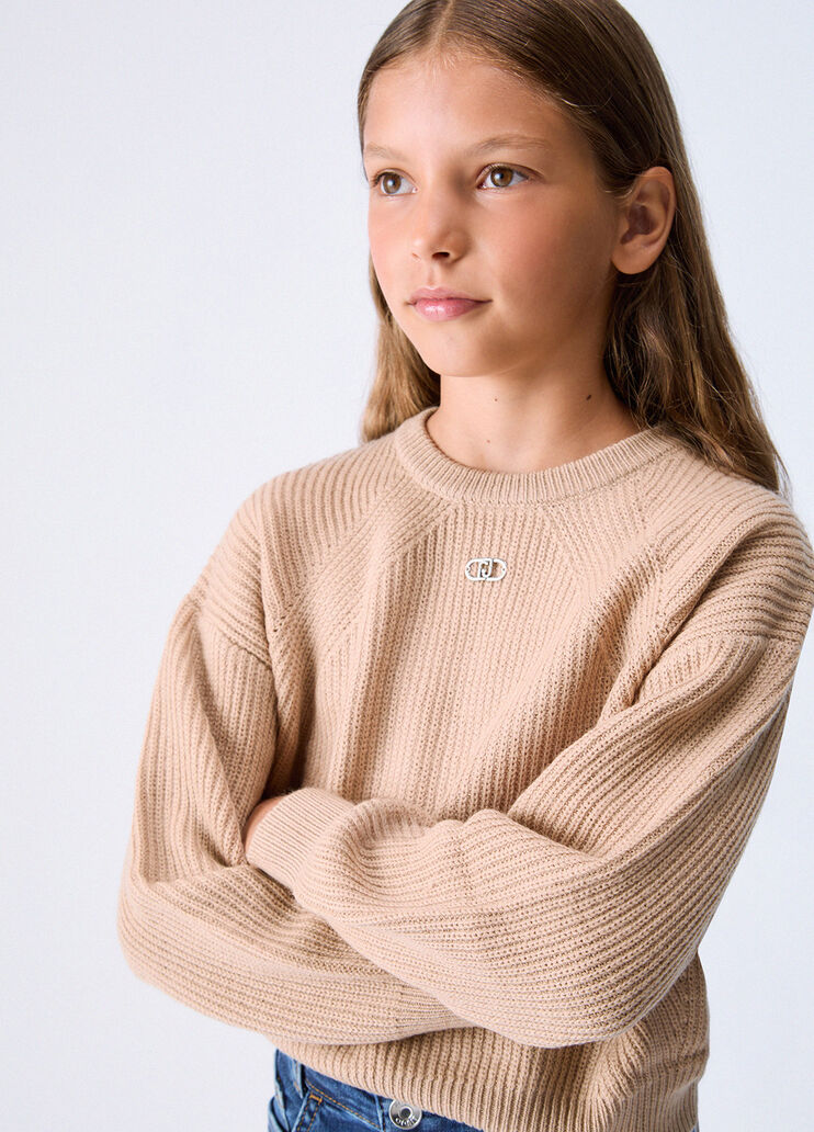 Wool Blend Sweater beige Liu Jo - medium