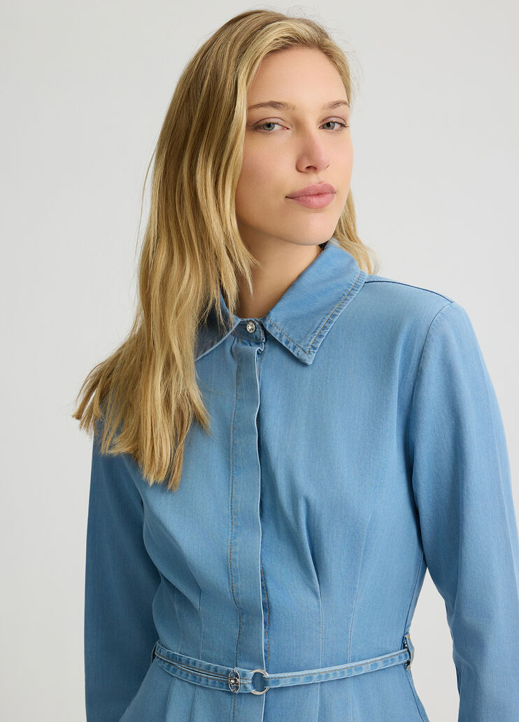 Denim shirt dress light blue denim Liu Jo - large image number 2 Denim shirt dress light blue denim Liu Jo - large image number 2