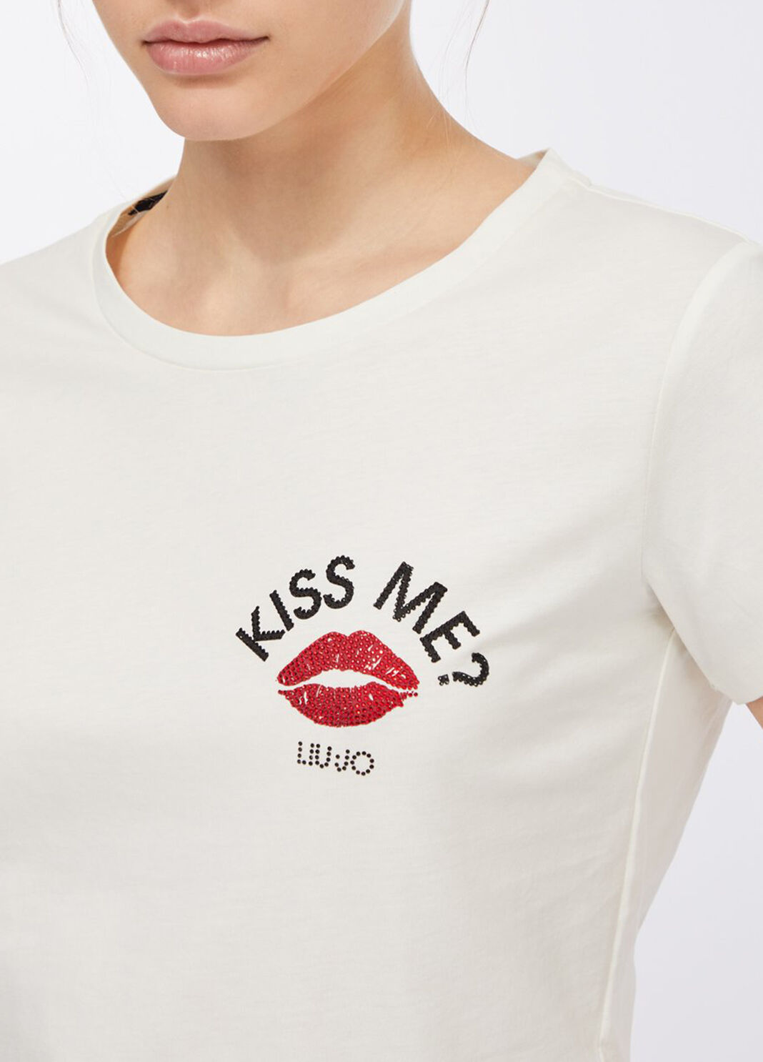 T-shirt in cotton white Liu Jo - large image number 2
