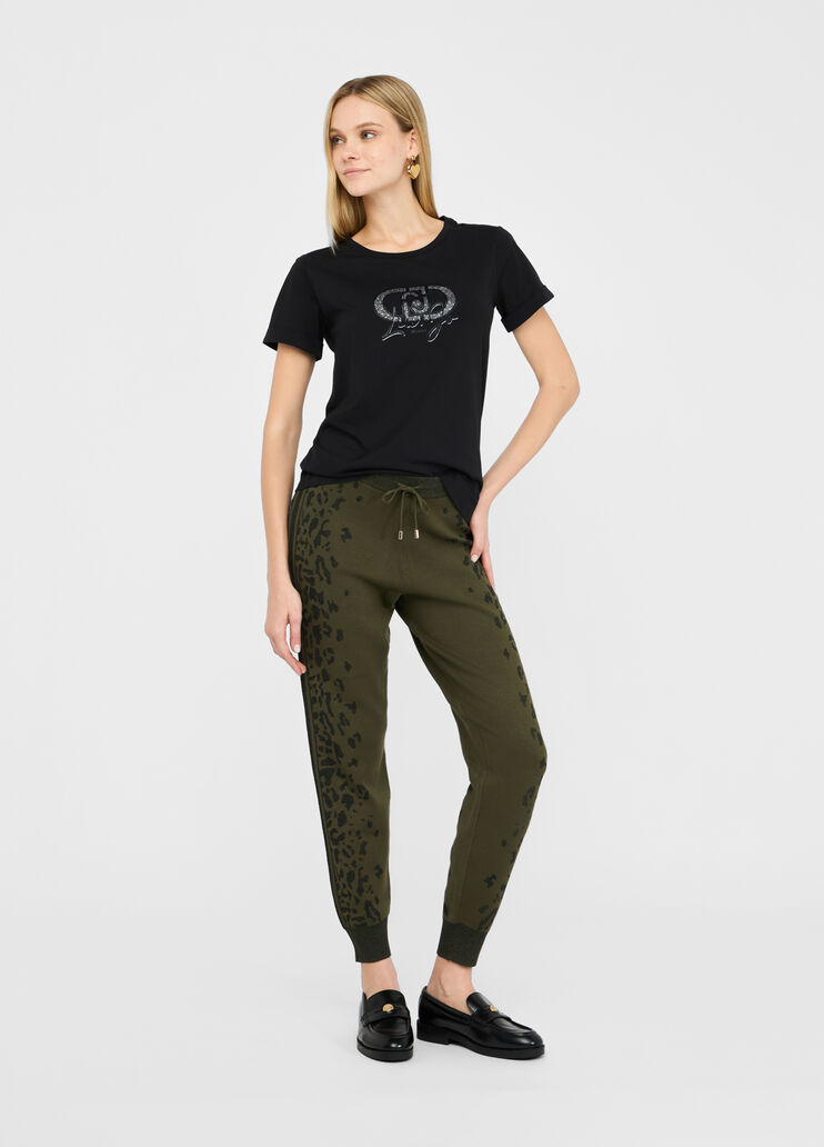 Animal-print trousers olive green Liu Jo - medium Animal-print trousers olive green Liu Jo - medium