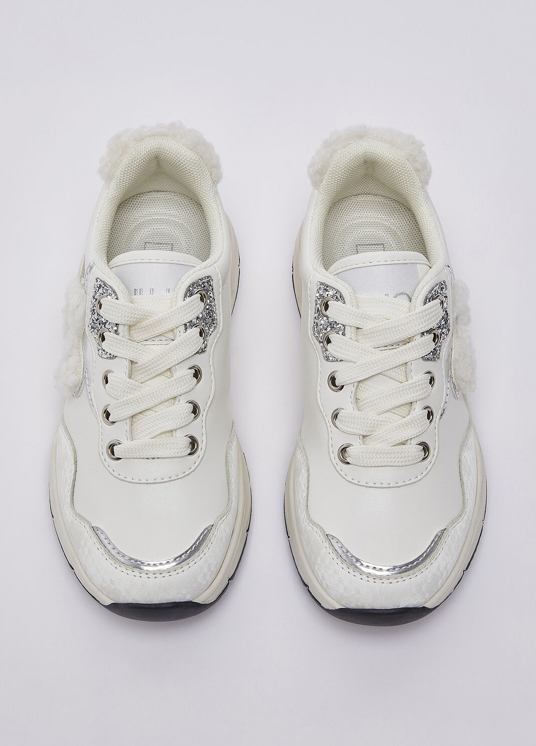 Sneakers with teddy details milky white Liu Jo - large image number 3