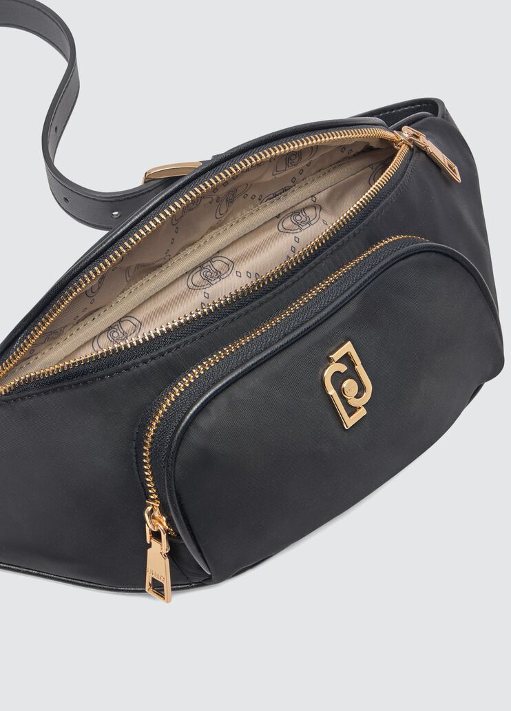 Nylon pouch bag with charm black Liu Jo - large image number 6 Nylon pouch bag with charm black Liu Jo - large image number 6