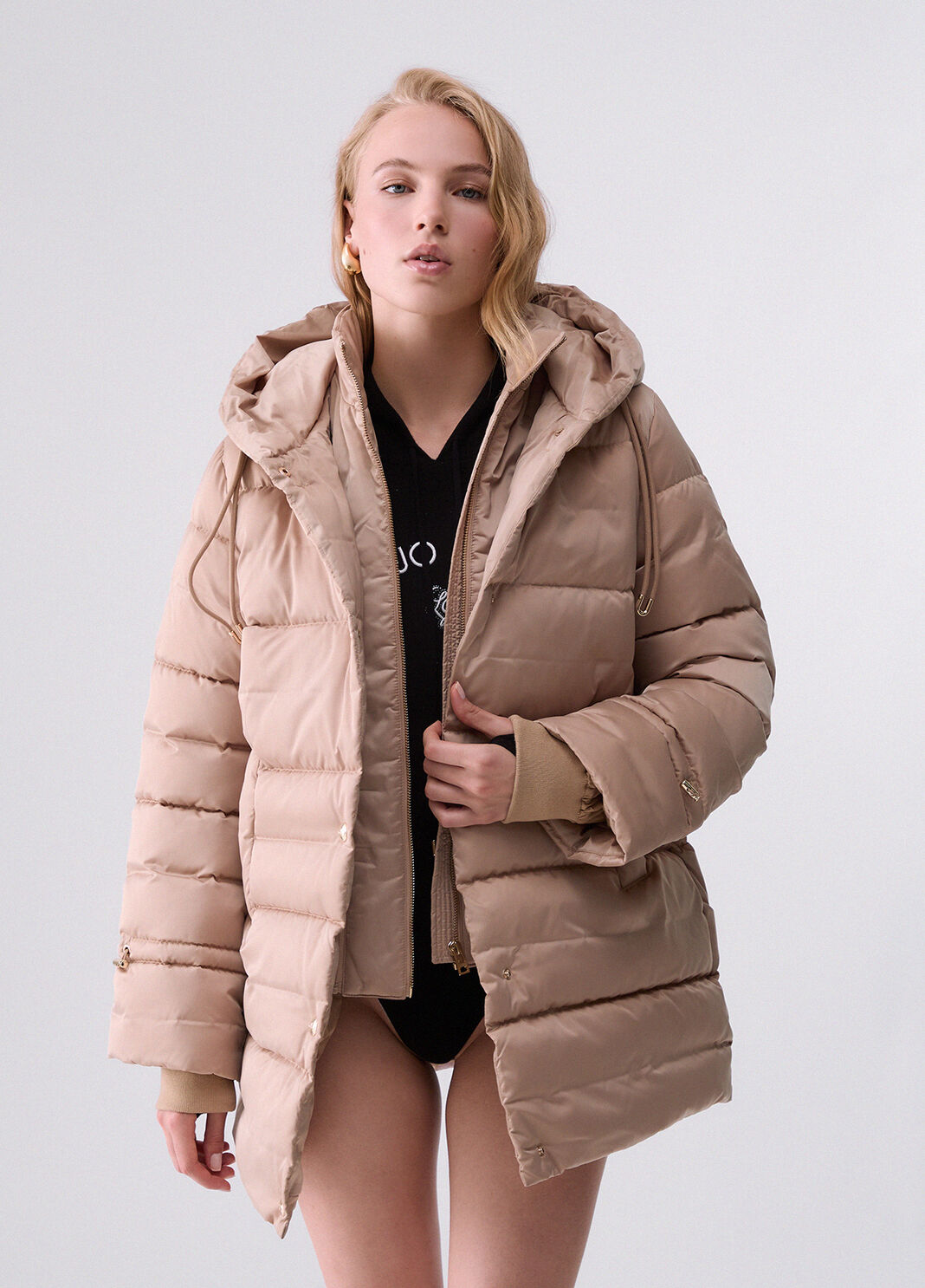 Jacket with matching gloves beige Liu Jo - large image number 0