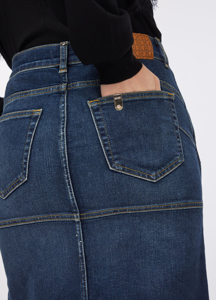 Jeansrock mit Schlitzen Helles Denimblau Liu Jo - medium