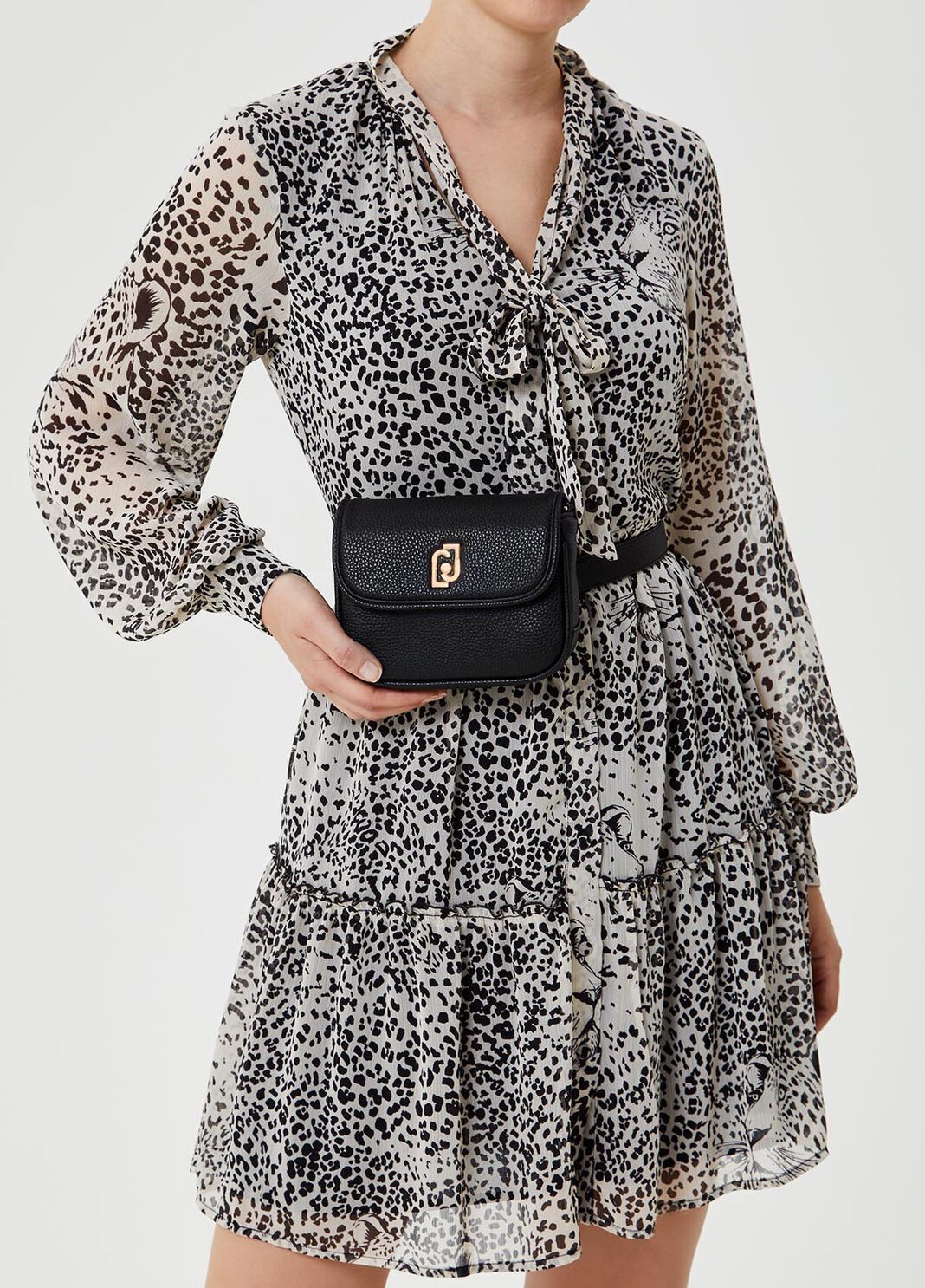 Pouch bag with logo Black Liu Jo - large image number 1