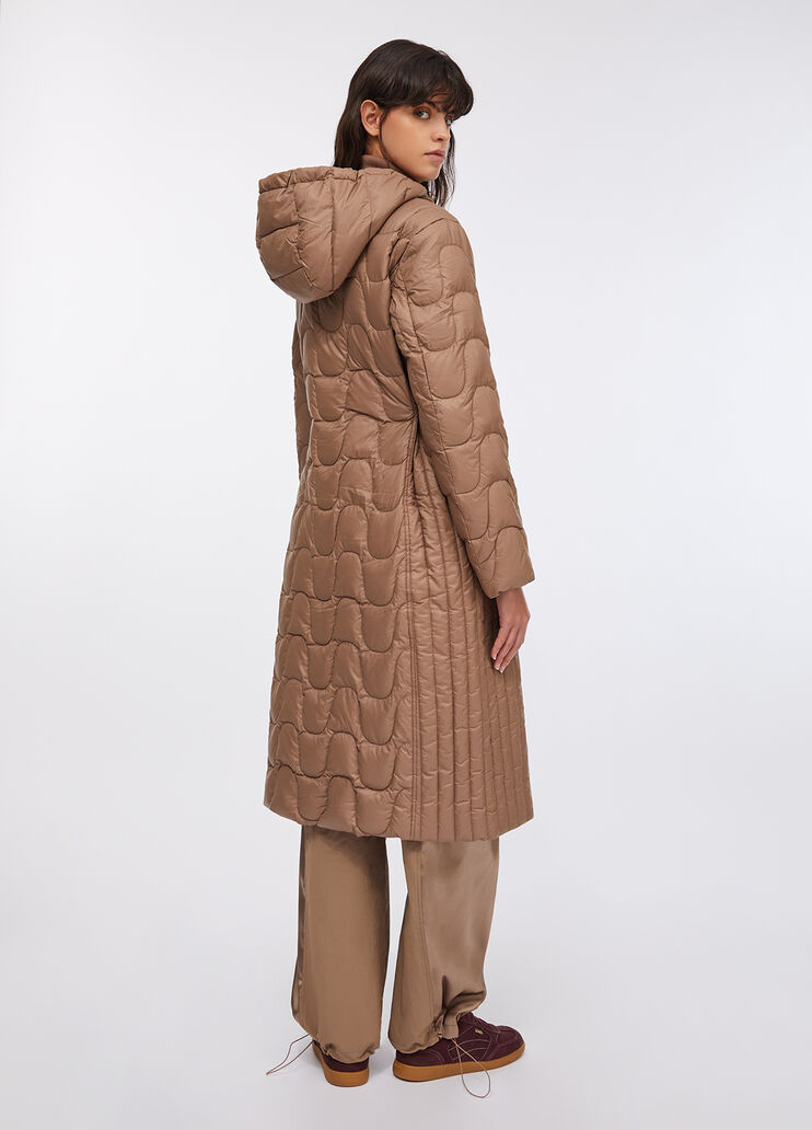 Mantel aus gestepptem Nylon Milchschokolade Liu Jo - large image number 1