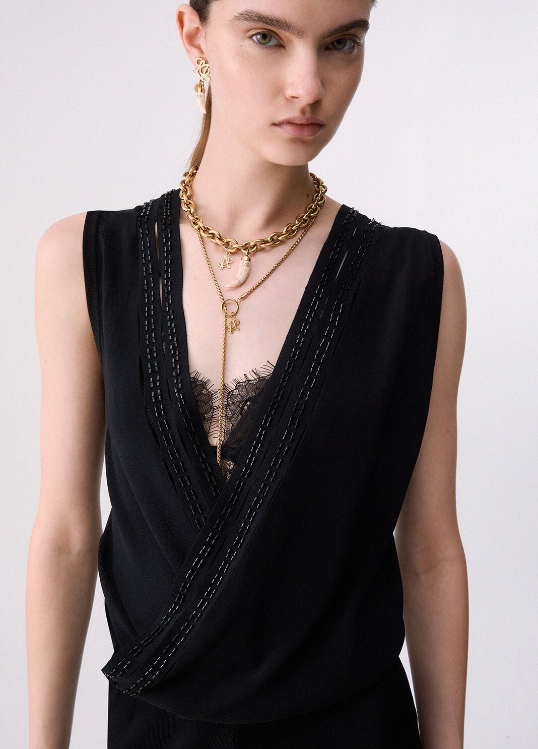 Jumpsuit lang aus Strick schwarz Liu Jo - large image number 4