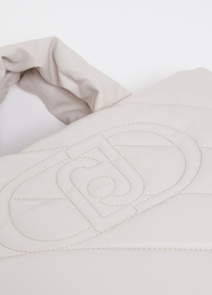 Großer Shopper aus glänzendem Matelassé beige Liu Jo - large image number 1