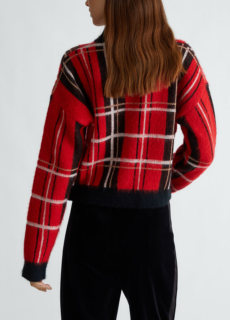 Pullover in tartan rosso Liu Jo - medium Pullover in tartan rosso Liu Jo - medium