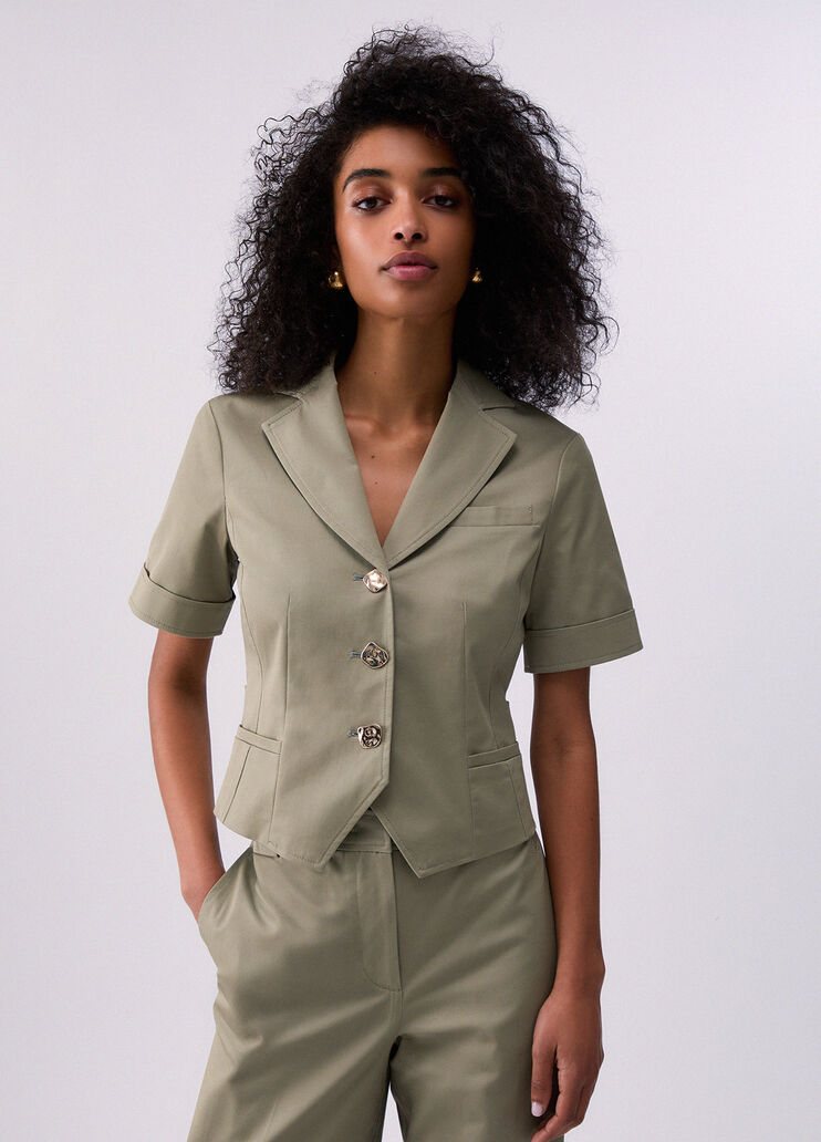 Blazer aus Gabardine gr&uuml;n Liu Jo - medium