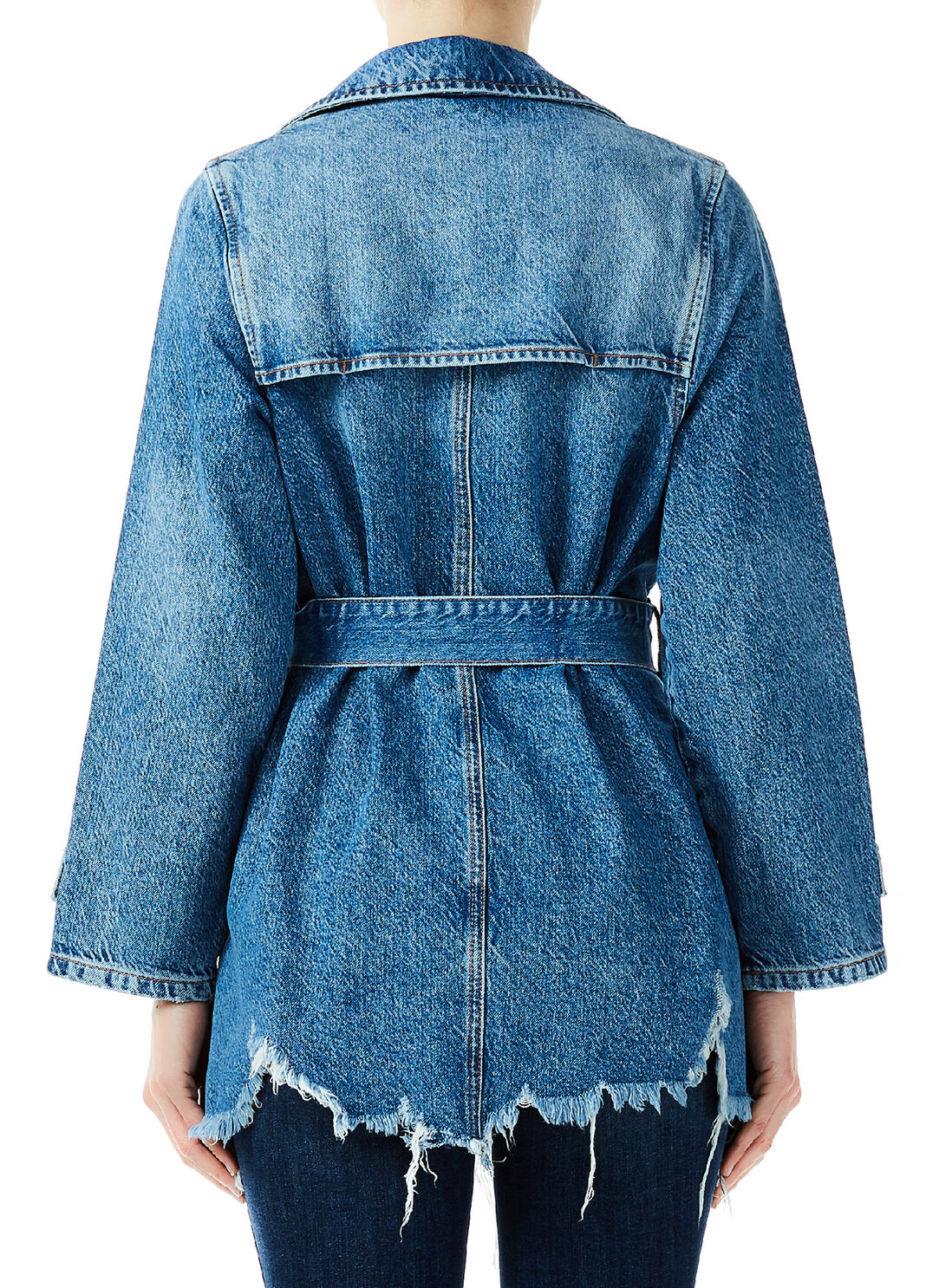 Short denim trench coat Blue denim Liu Jo - large image number 1
