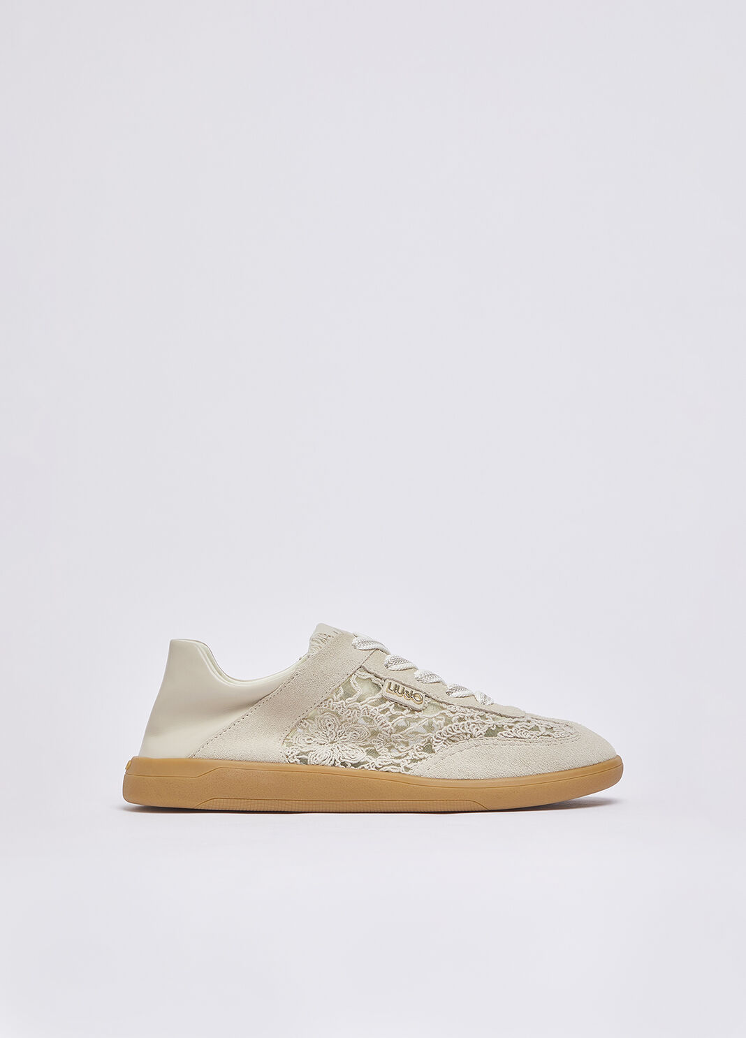 Sneakers avec broderie macram&eacute; beige Liu Jo - large image number 1