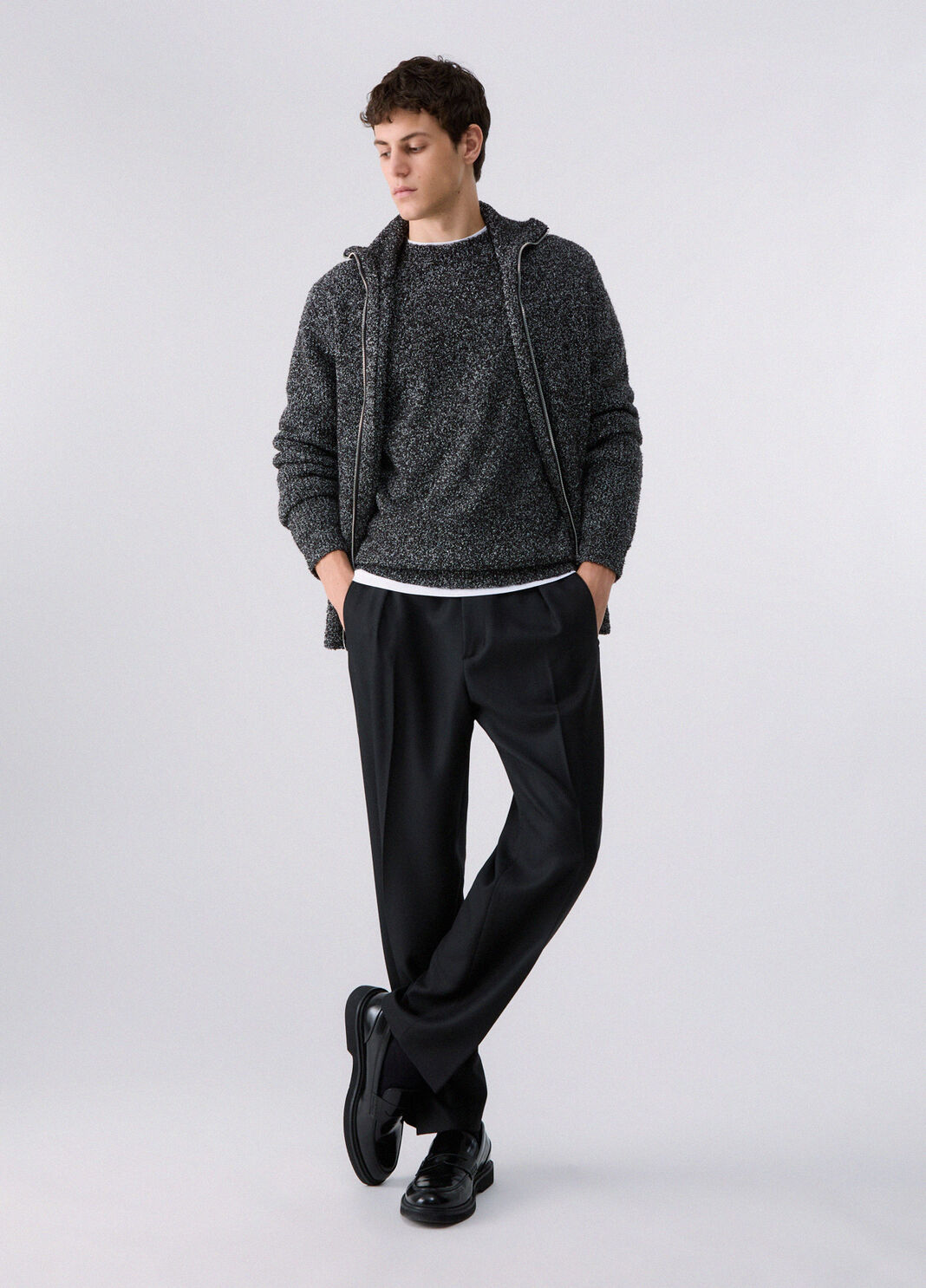 Trousers relaxed fit in a wool blend black Liu Jo - large image number 5