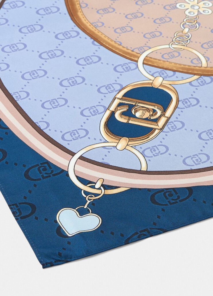Printed foulard blue Liu Jo - large image number 3 Printed foulard blue Liu Jo - large image number 3