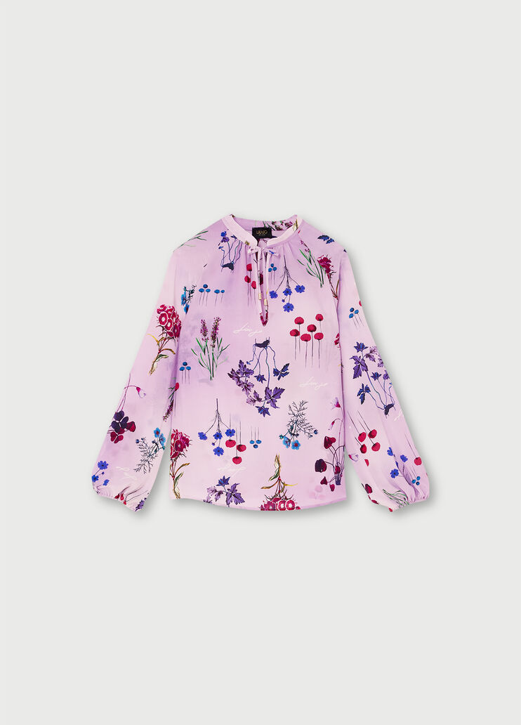 Silk blouse Small flowers Liu Jo - large image number 4 Silk blouse Small flowers Liu Jo - large image number 4