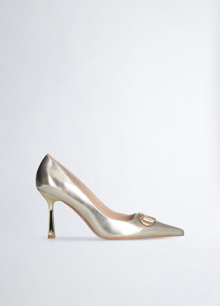 Court shoes with maxi-logo gold-colour Liu Jo - medium Court shoes with maxi-logo gold-colour Liu Jo - medium