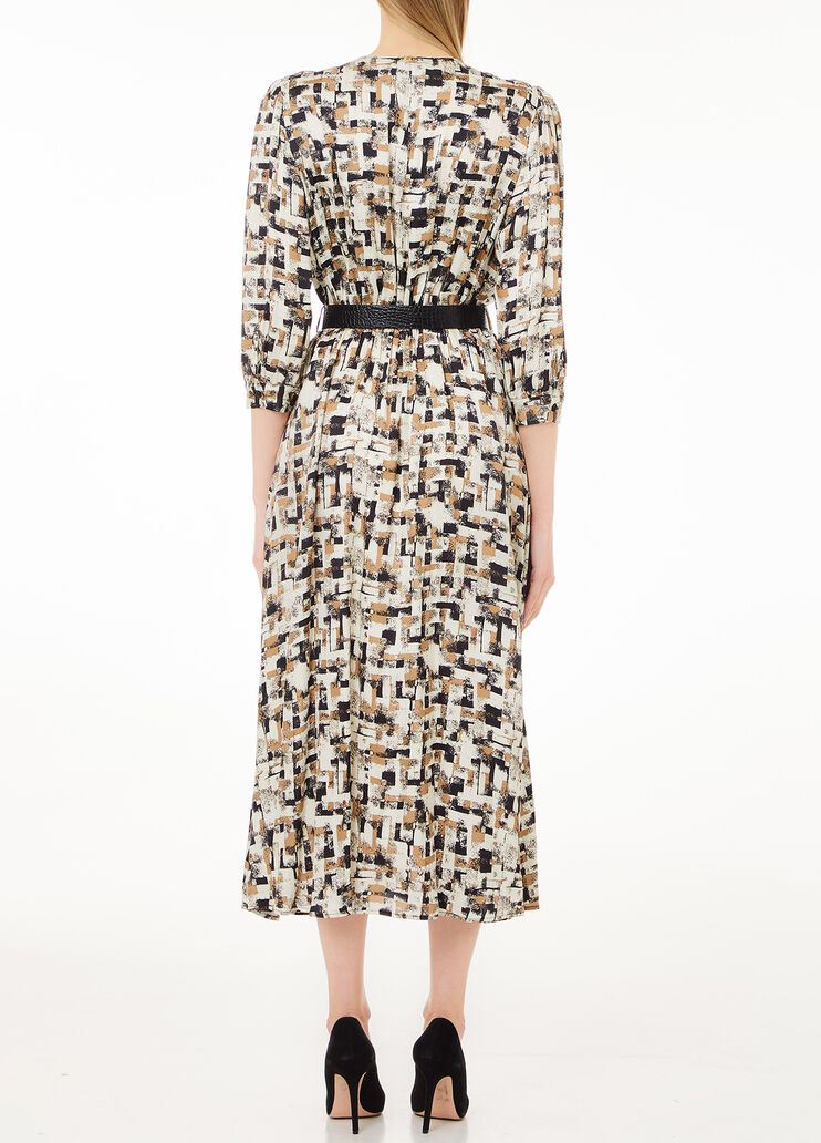 Robe en satin imprimé beige Liu Jo - medium