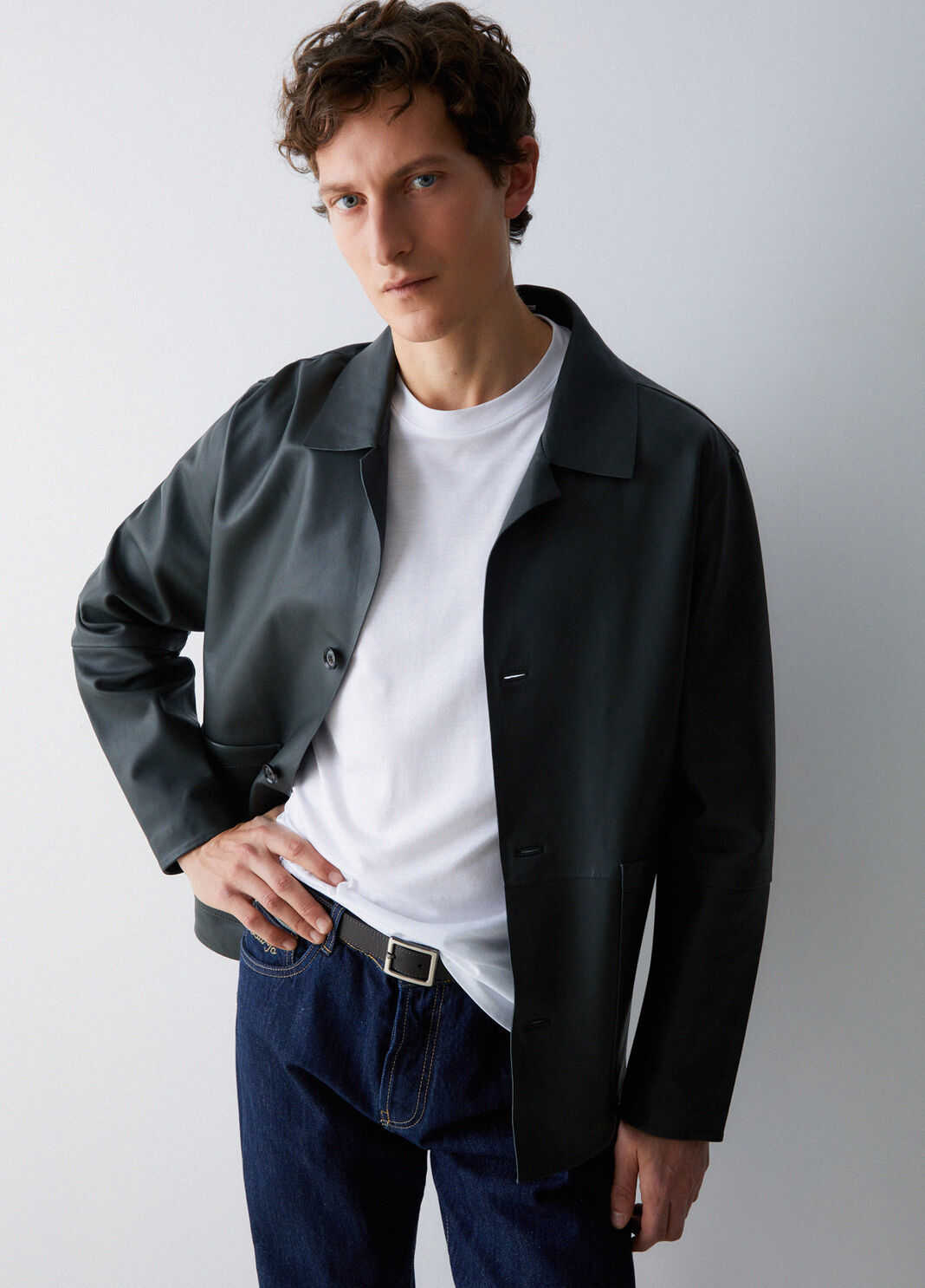 Leather jacket thyme green Liu Jo - large image number 2