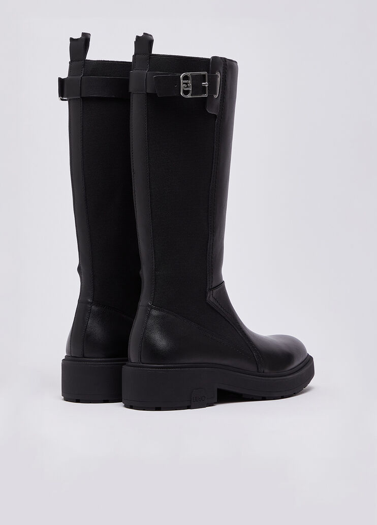 Hohe Stiefel aus Leder Schwarz Liu Jo - medium
