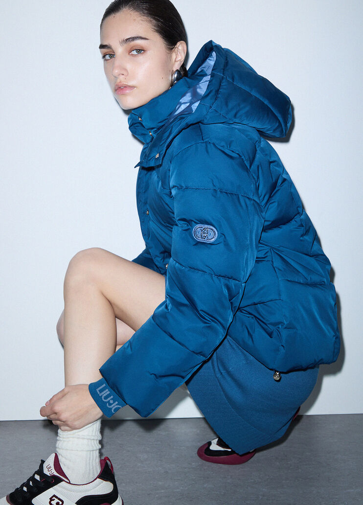 Oversized jacket with hood blue Liu Jo - medium