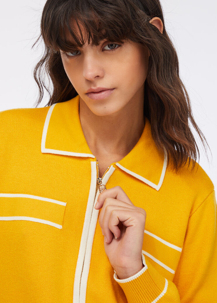 Cardigan mit Reißverschluss Gelb Liu Jo - large image number 4