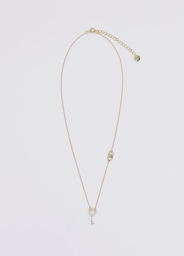 Silver necklace with charm gold colour Liu Jo - medium
