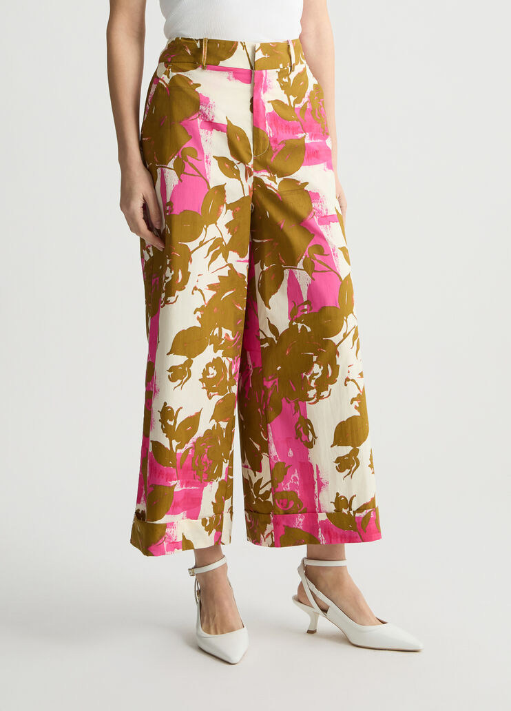 Floral palazzo trousers floral Liu Jo - large image number 0 Floral palazzo trousers floral Liu Jo - large image number 0
