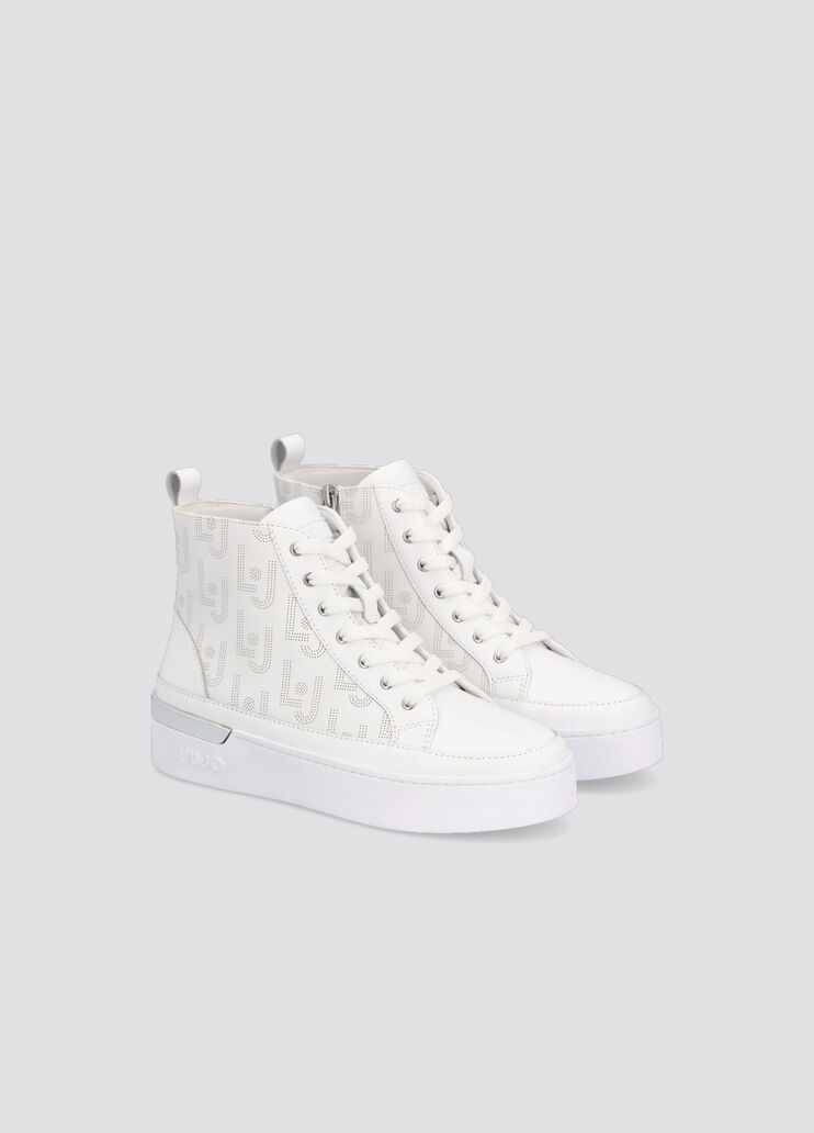 Высокие кожаные кеды белый Liu Jo - large image number 1