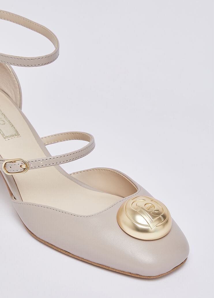 Two-piece leather pumps beige Liu Jo - large image number 4