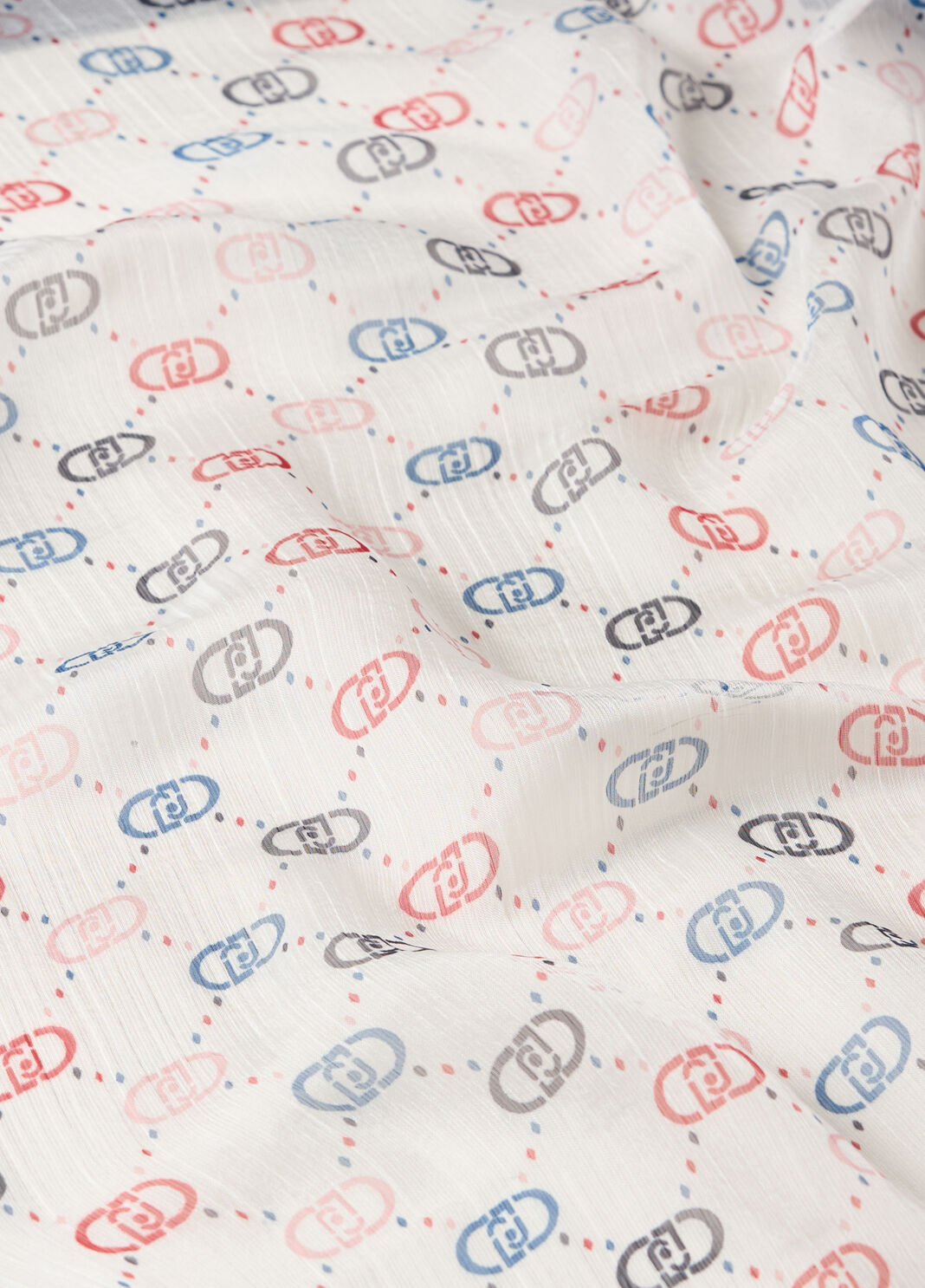 Scarf with logo print blue Liu Jo - large image number 3