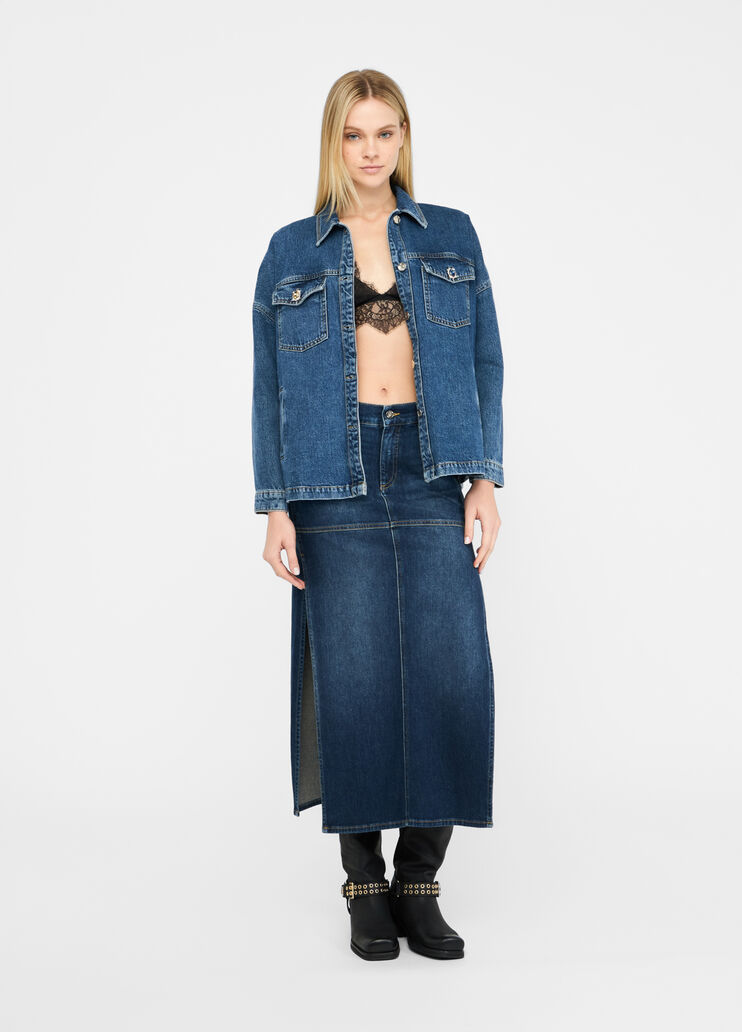 Denim skirt with slits light blue denim Liu Jo - medium Denim skirt with slits light blue denim Liu Jo - medium