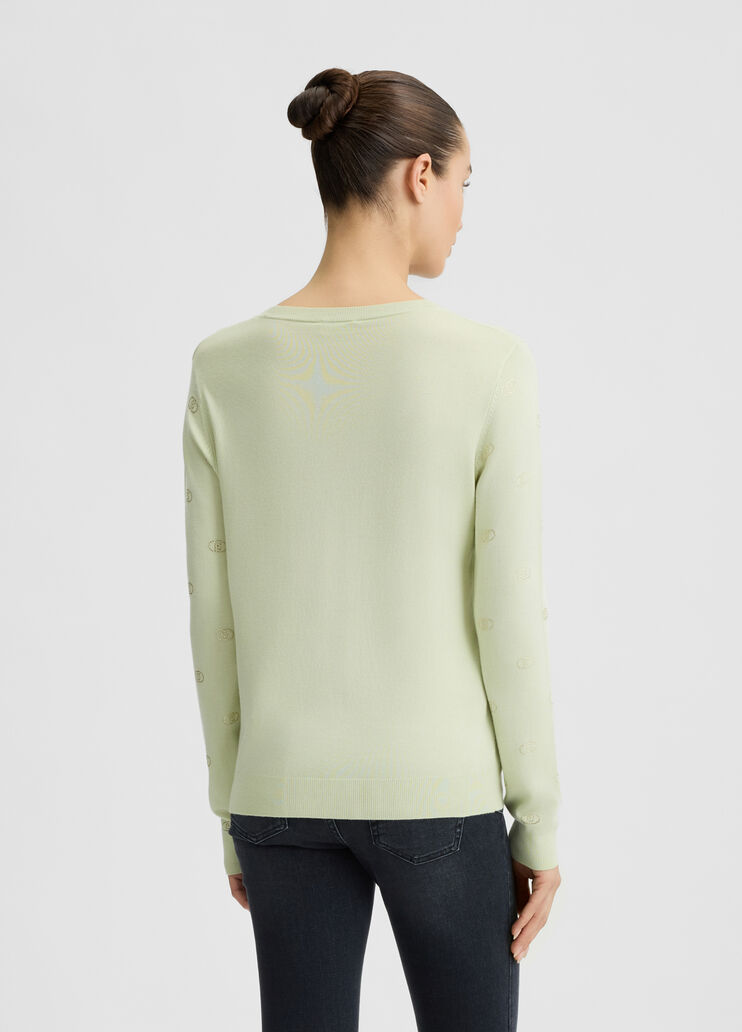 Top with logo and gemstones green Liu Jo - large image number 1 Top with logo and gemstones green Liu Jo - large image number 1