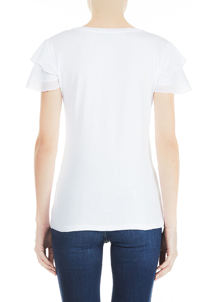 Printed T-shirt with gemstones Optic White Liu Jo - large image number 1
