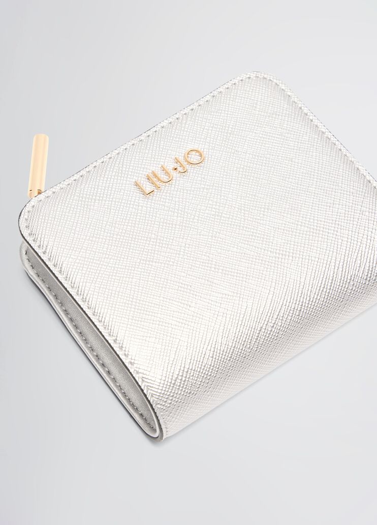 Card holder with zip silver Liu Jo - medium