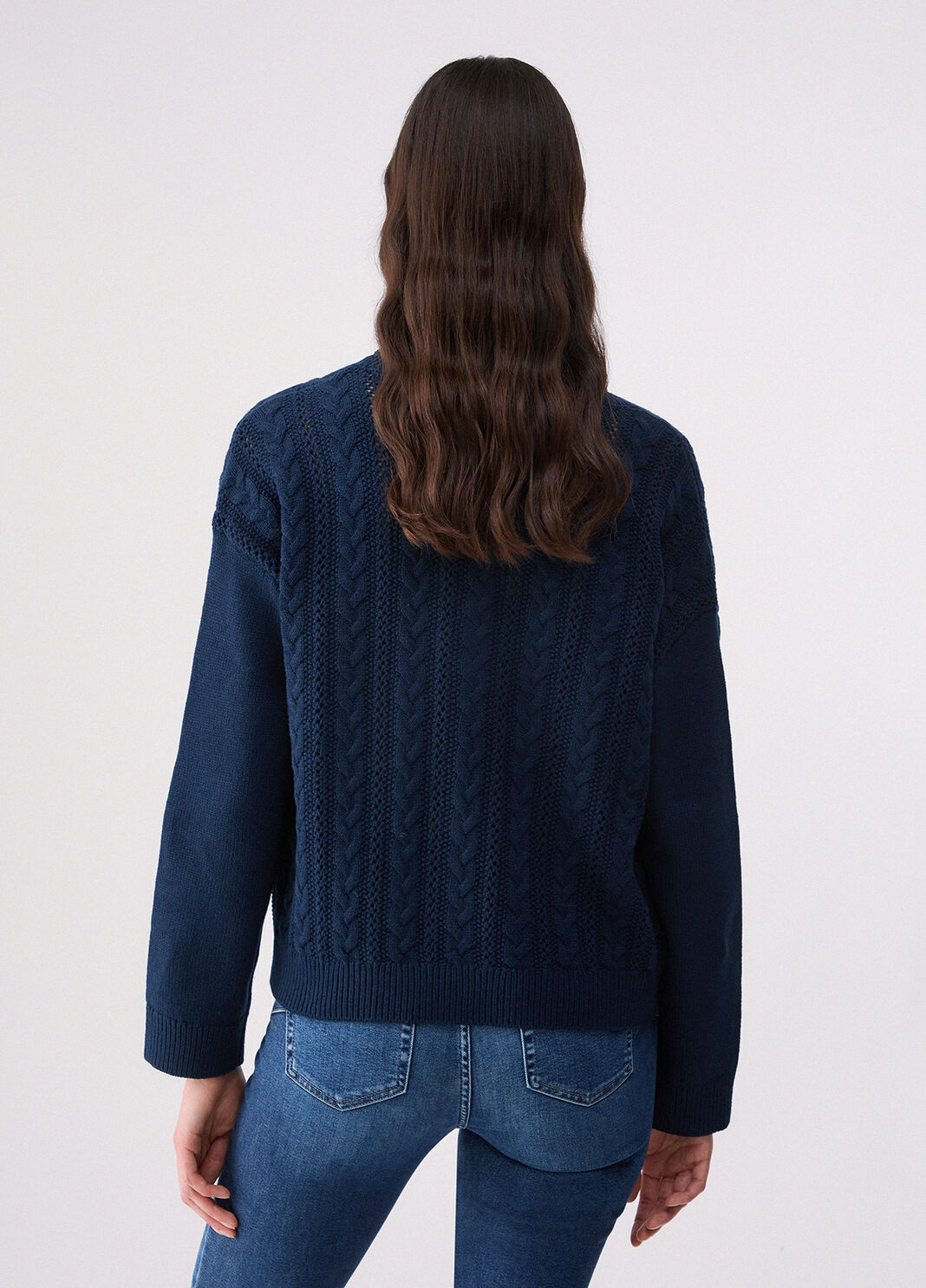 Pull avec Broderies Bijoux bleu fonc&eacute; Liu Jo - large image number 1