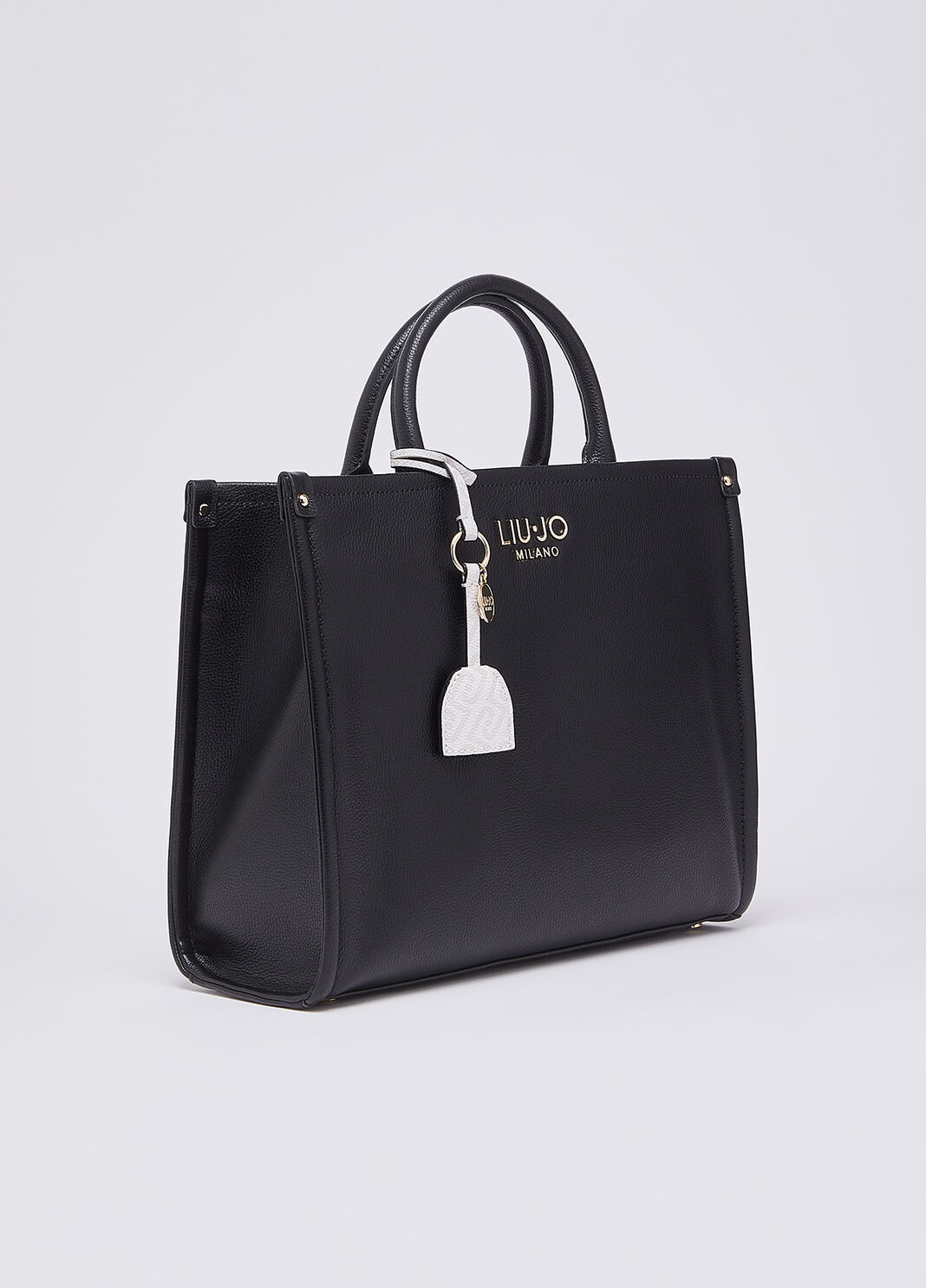 Sac &agrave; main format moyen avec charm noir Liu Jo - large image number 2